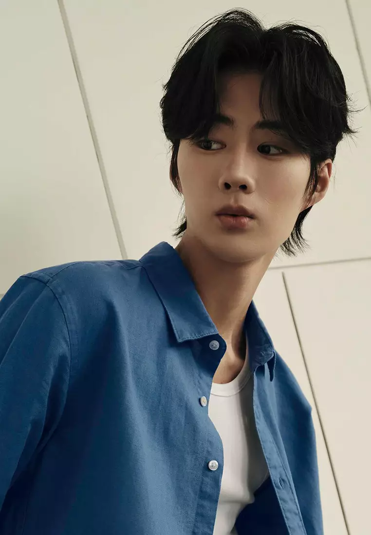 (Online Exclusive) Korea Collection Long Sleeve Cotton Shirt