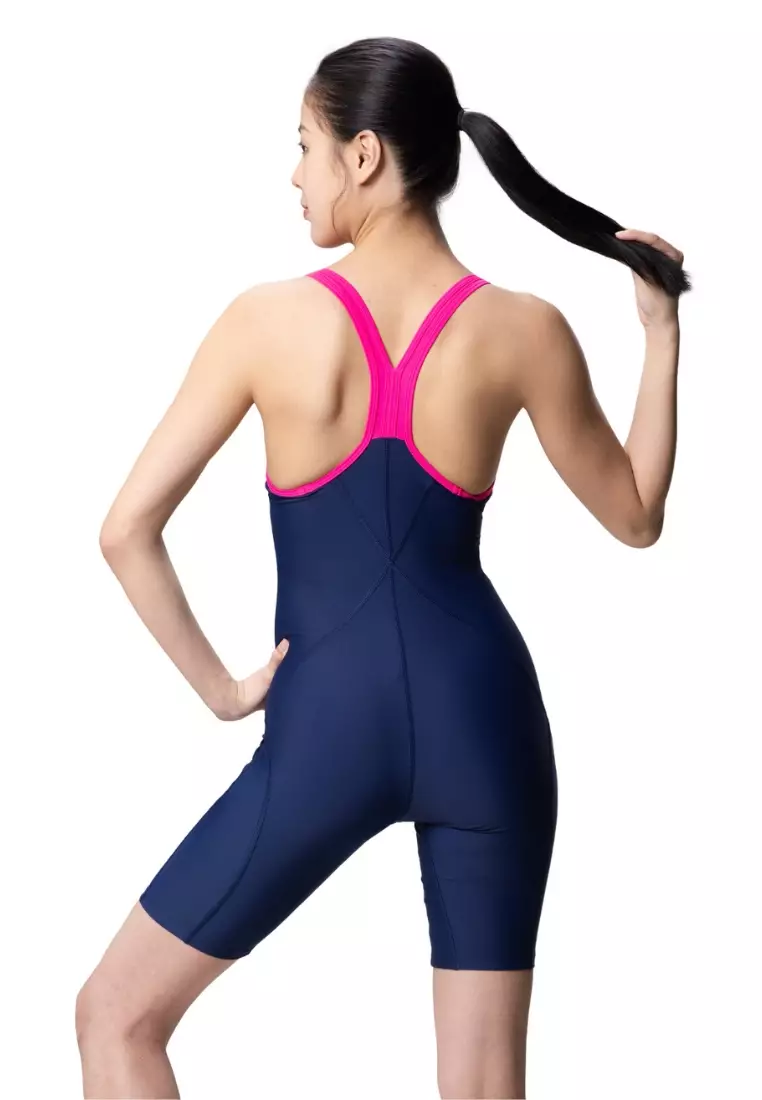 Neon Pink  Sleeveless Kneesuit