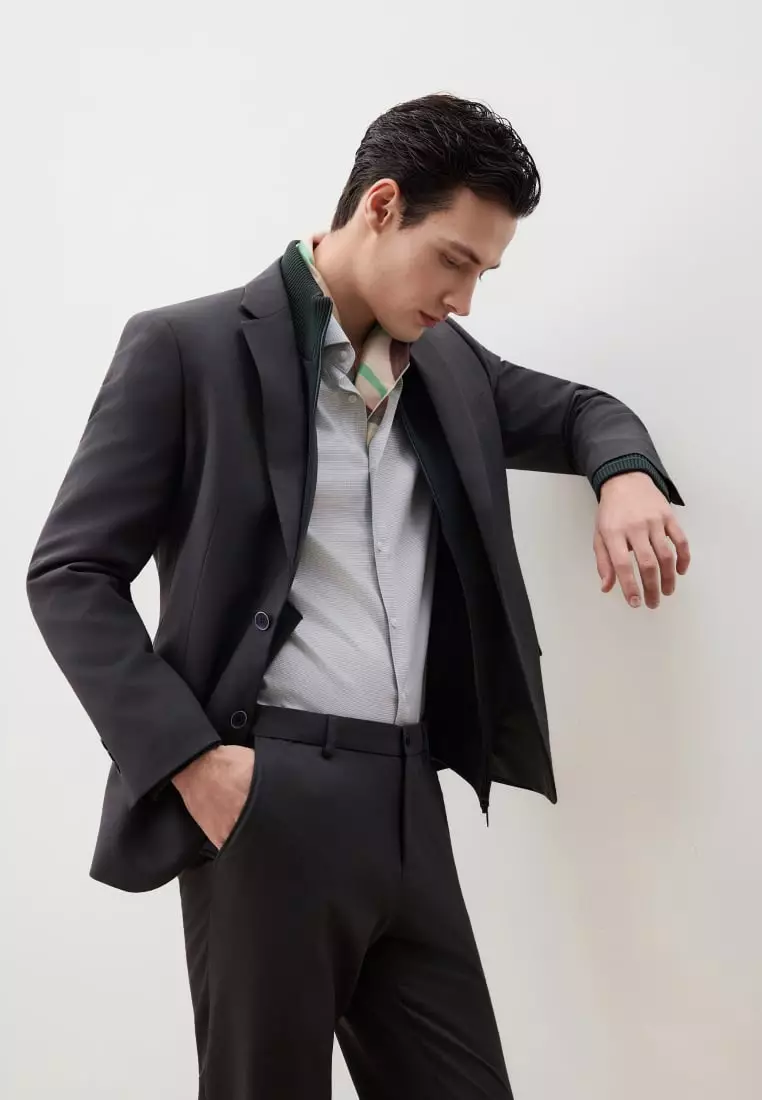 G2000 Teflon Stain-Resistant & Easy Care Smart Fit Twill Suit Blazer