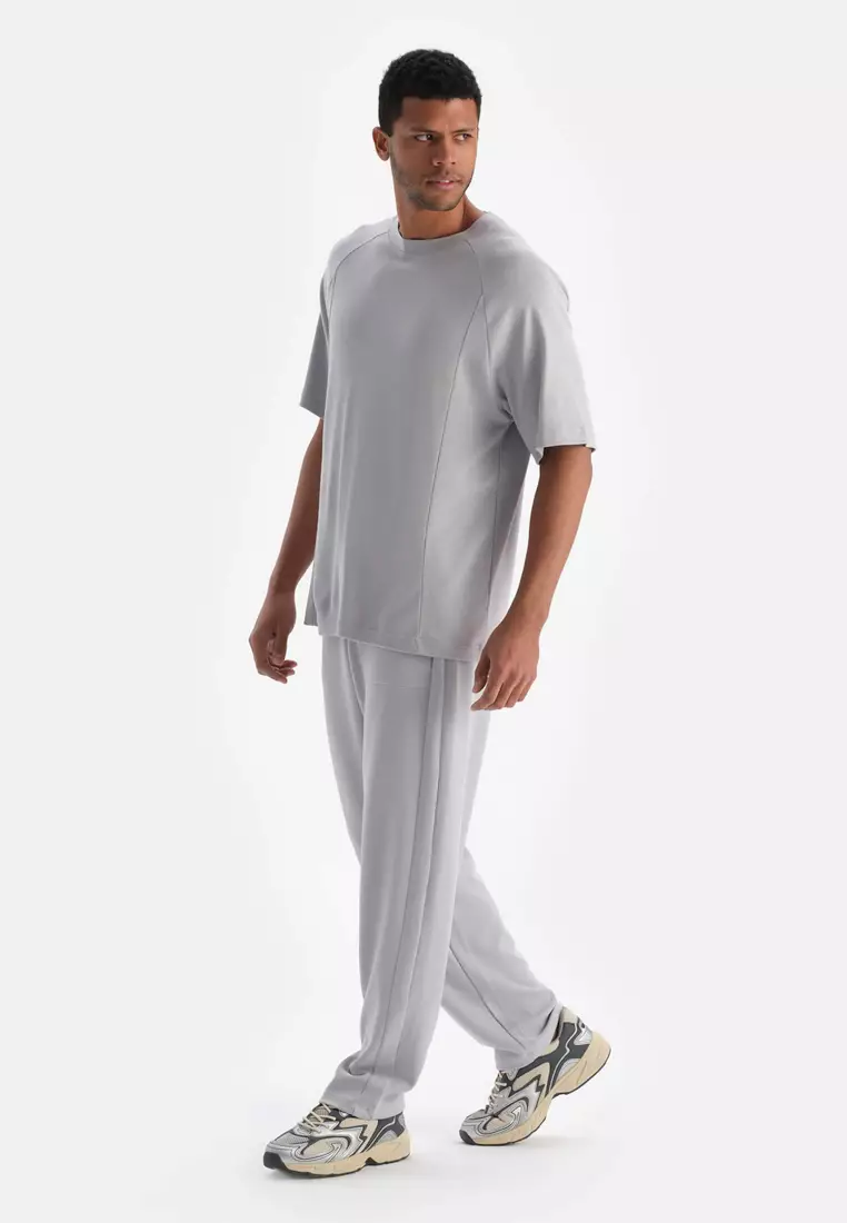 Grey Trousers, Regular, Long Leg, Activewear for Men