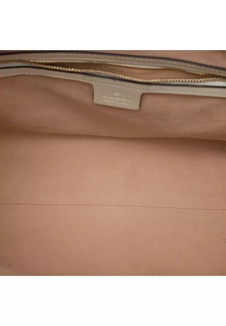 Pre-Loved Gucci Medium Gg Supreme Padlock Tote