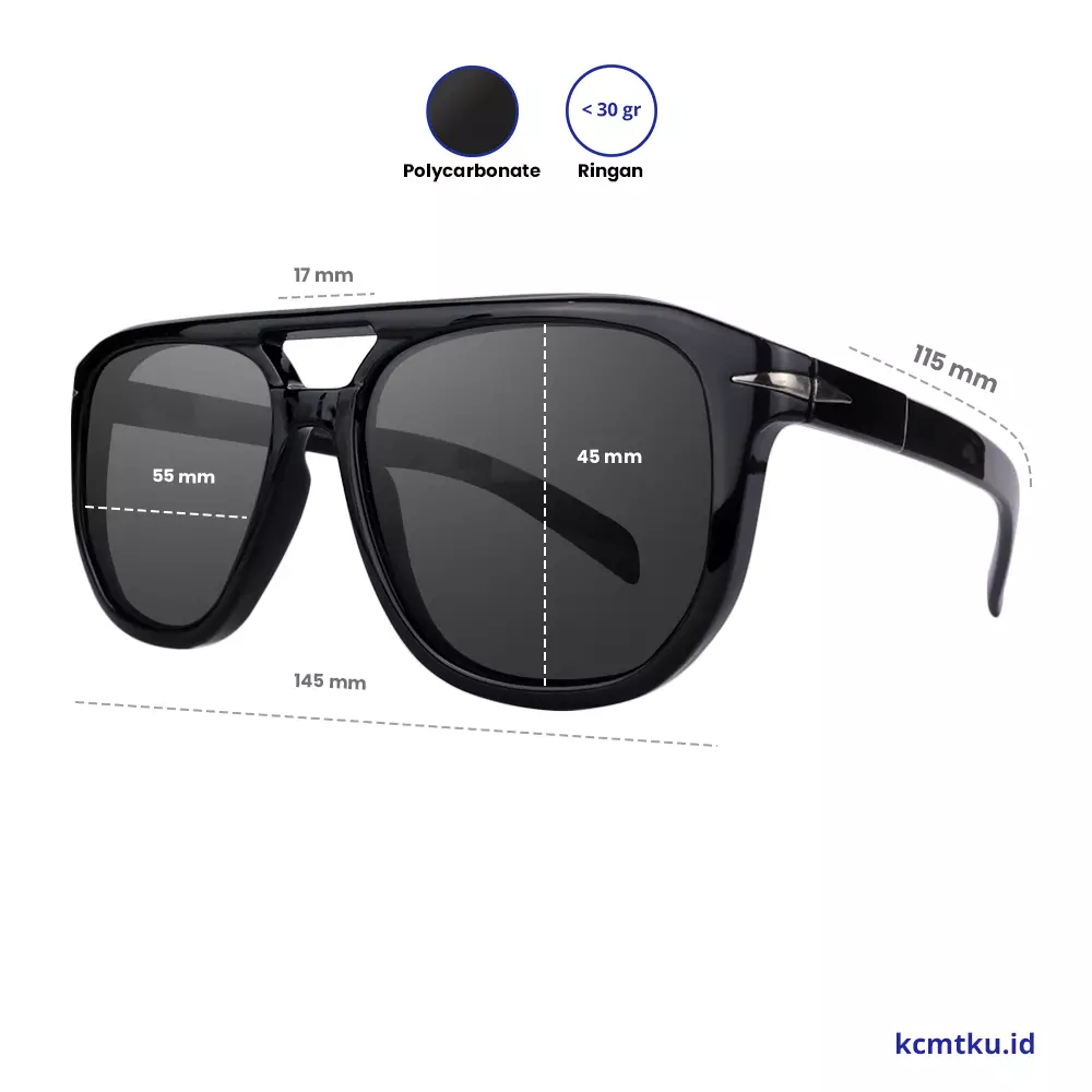 Kalya Eyewear Sunglasses Anti UV - Black