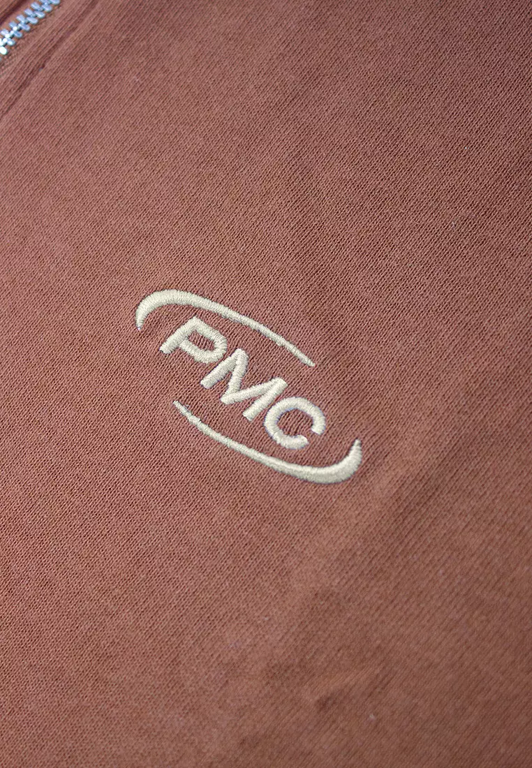 Pestle & Mortar Clothing Swift Logo Paneled L/S Polo Beige Brown 2024