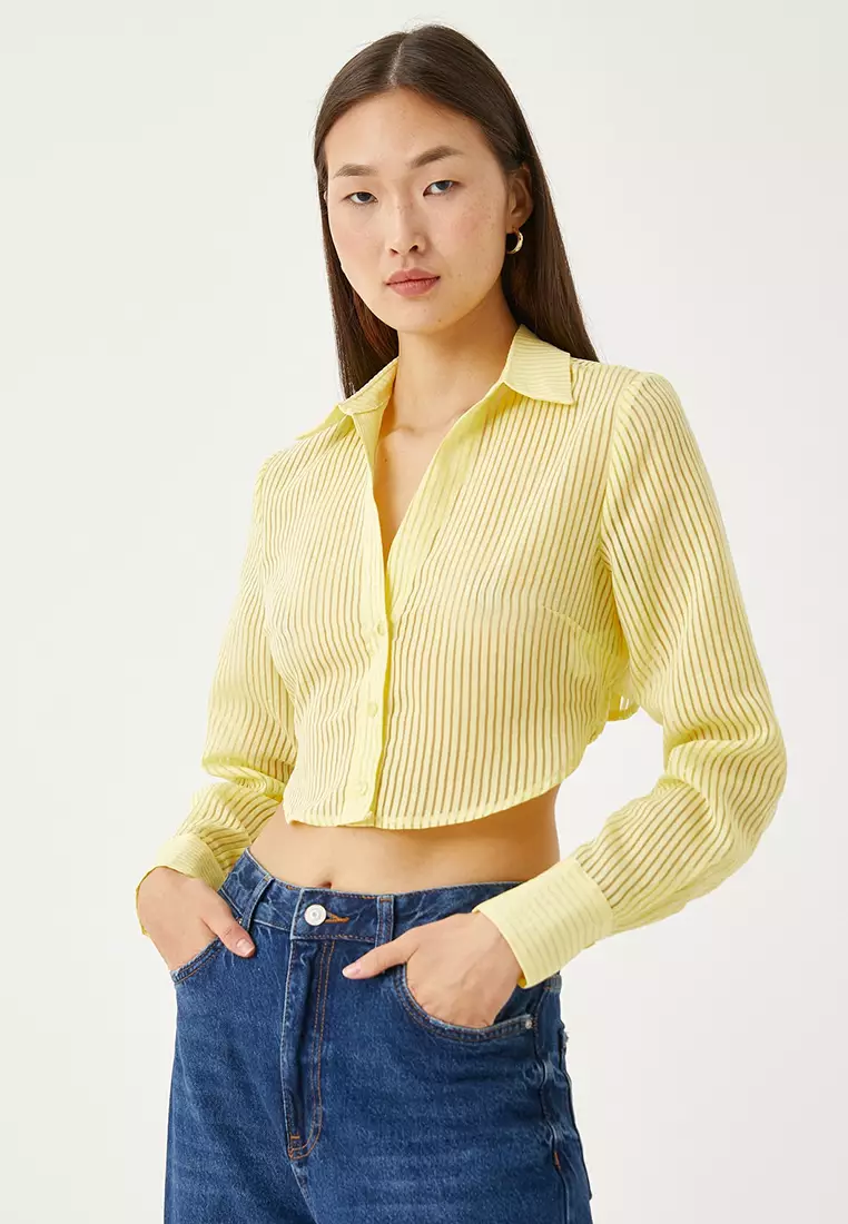 Striped Crop Shirt