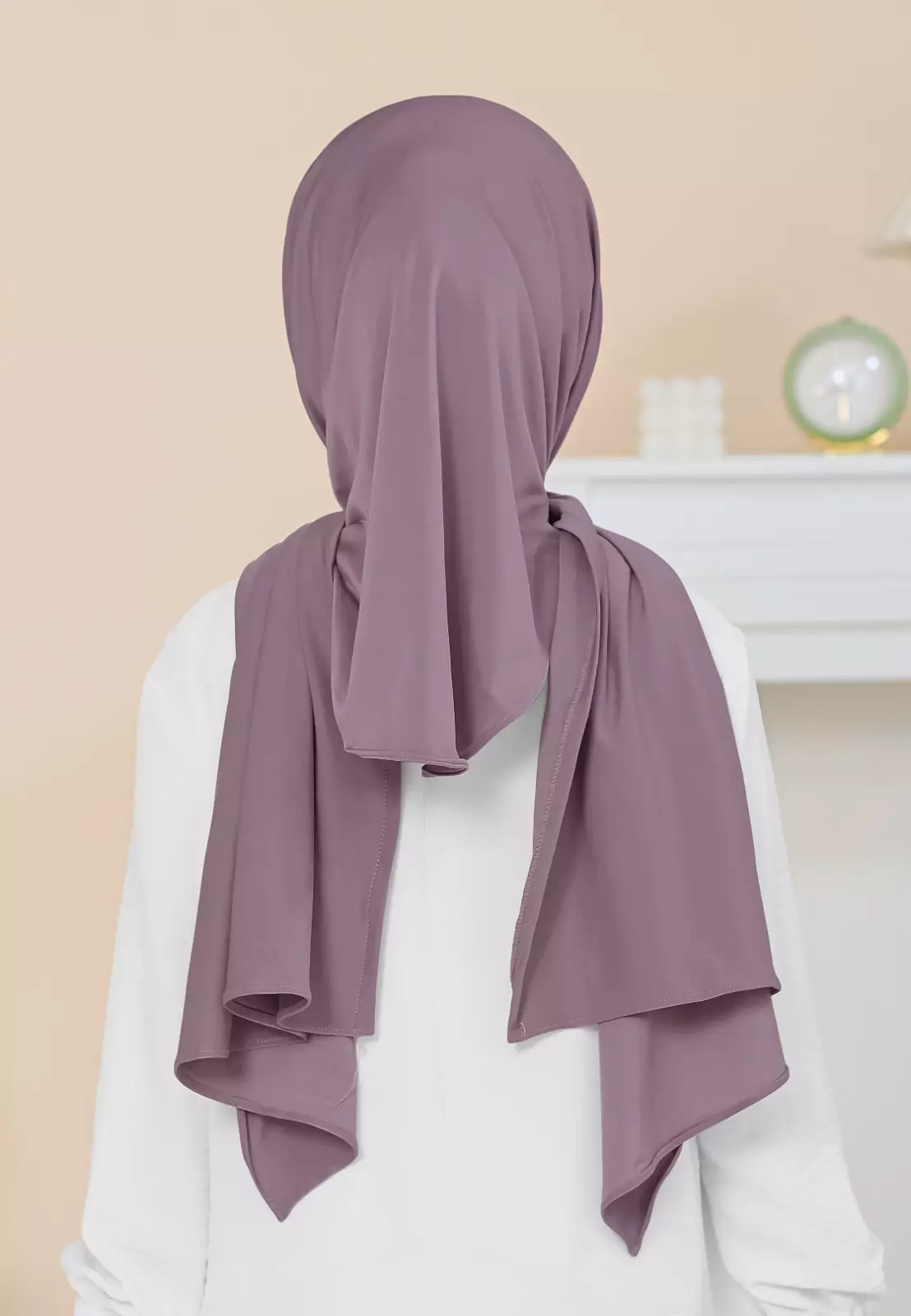 Cotton Bee - Calla Oval Instan | Hijab Pashmina Instan Anak - Mauve Mist