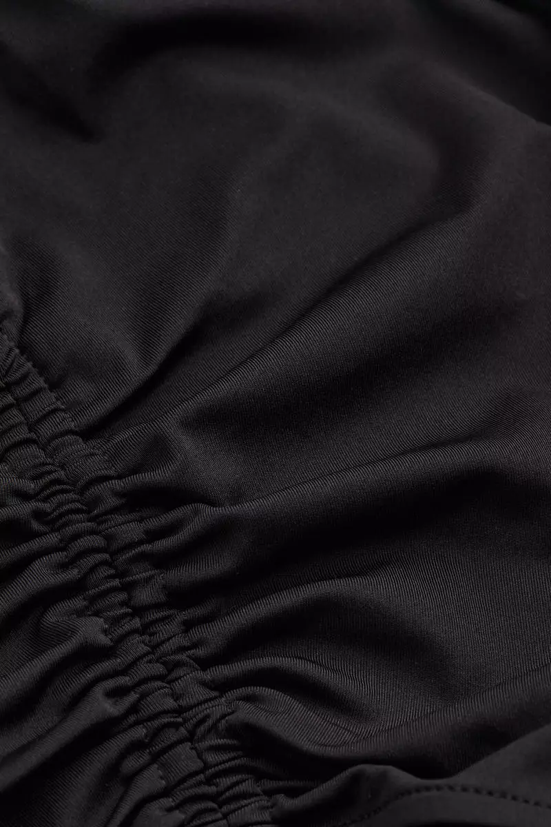 Drawstring-detail bodycon dress
