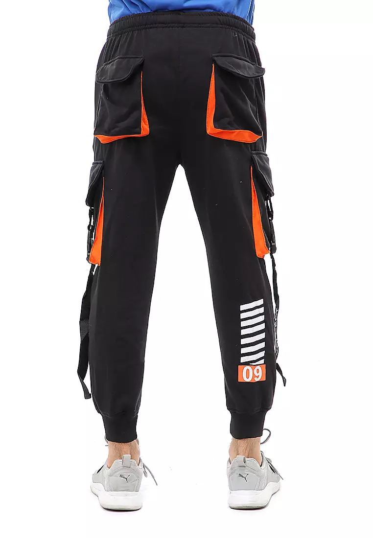 Locko Long Pants Celana Jogger Pria Stylish Design Material Fleece ORIGINAL - Black