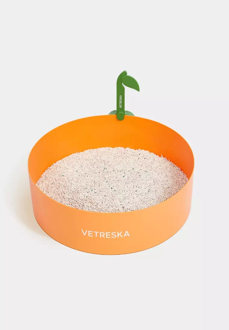 Vetreska Juicy Pet Bowl, Spoon & Mat Set Tangerine