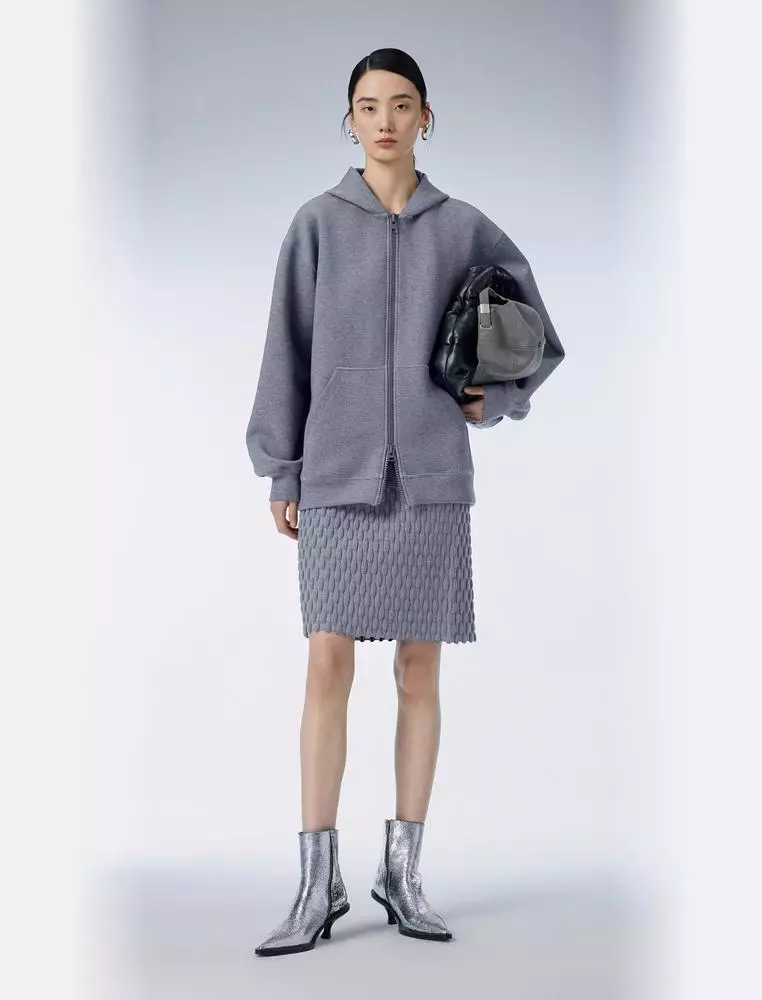 Pleated Midi Waist Skirt