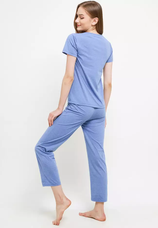 Pyjama Short Sleeve Long Pants Sleepwear