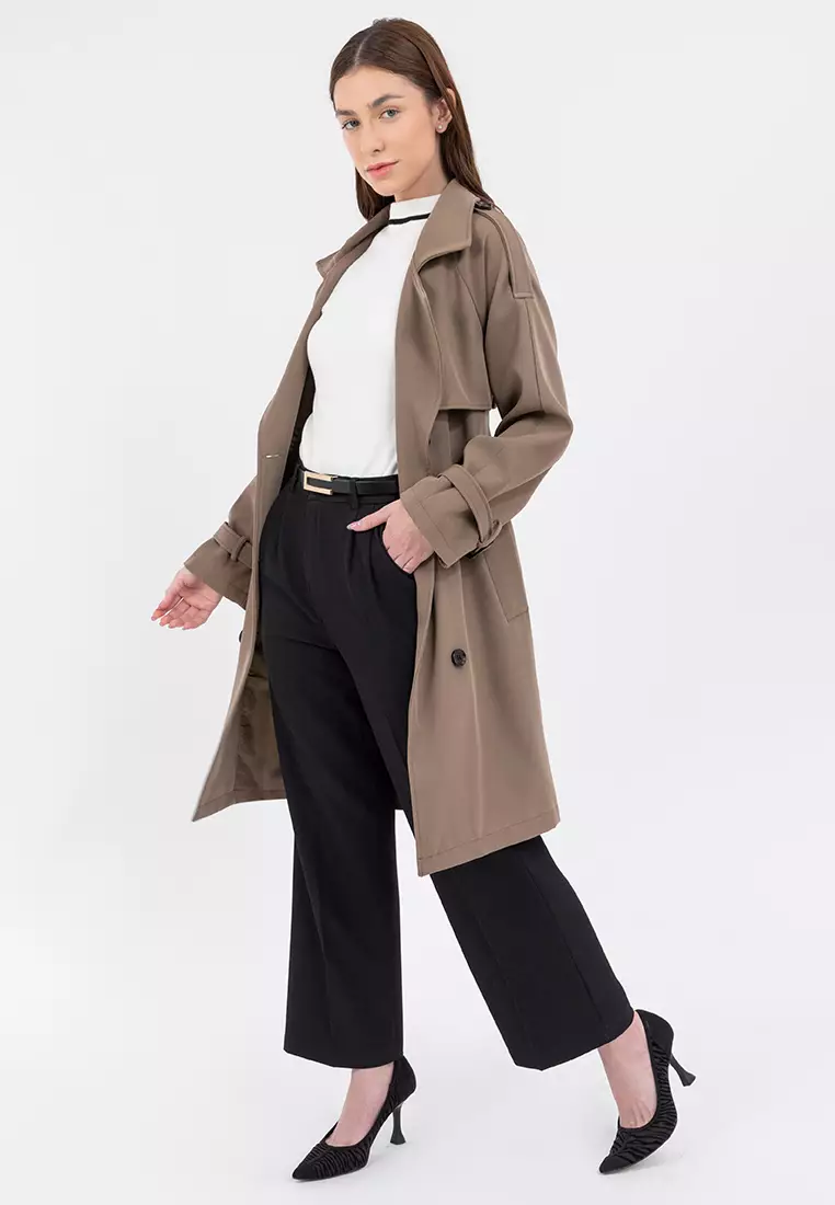 Relaxed Fit Light Trench coat