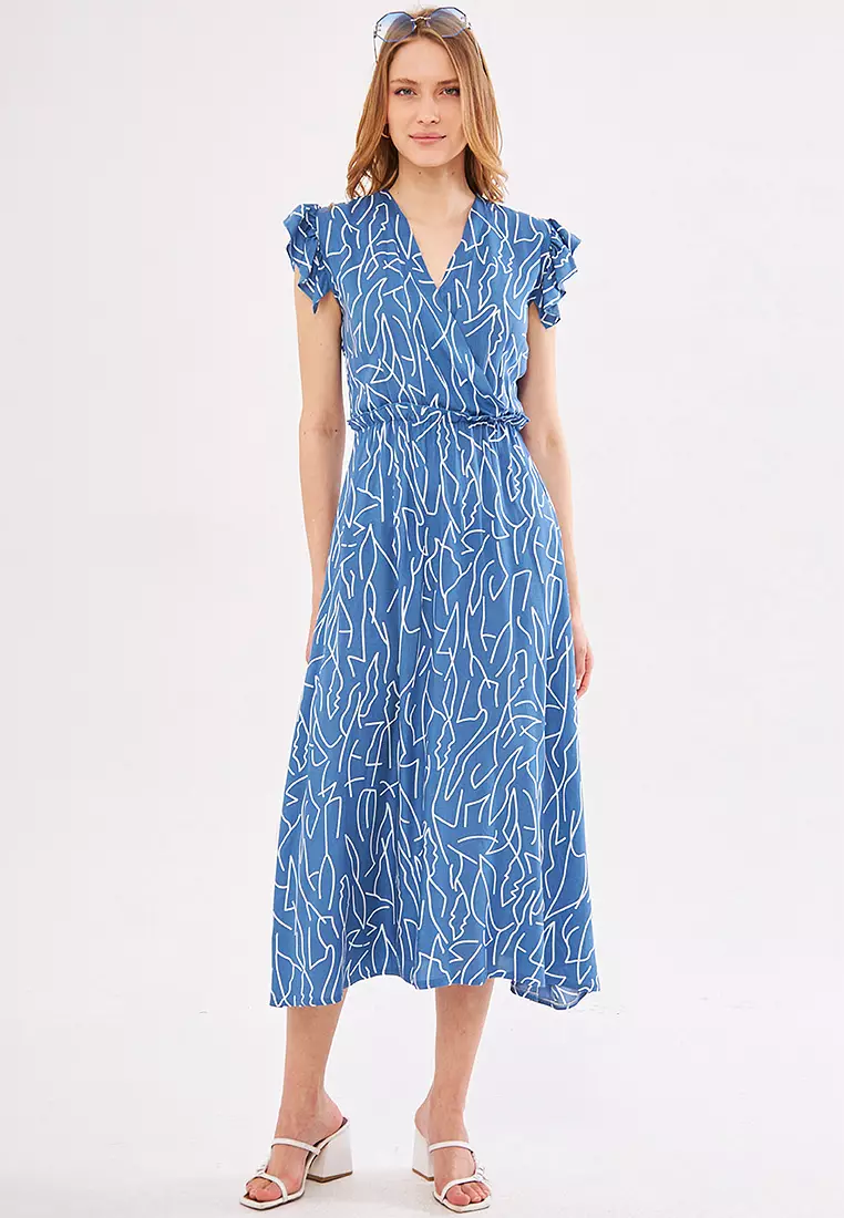 Printed Wrap Dress