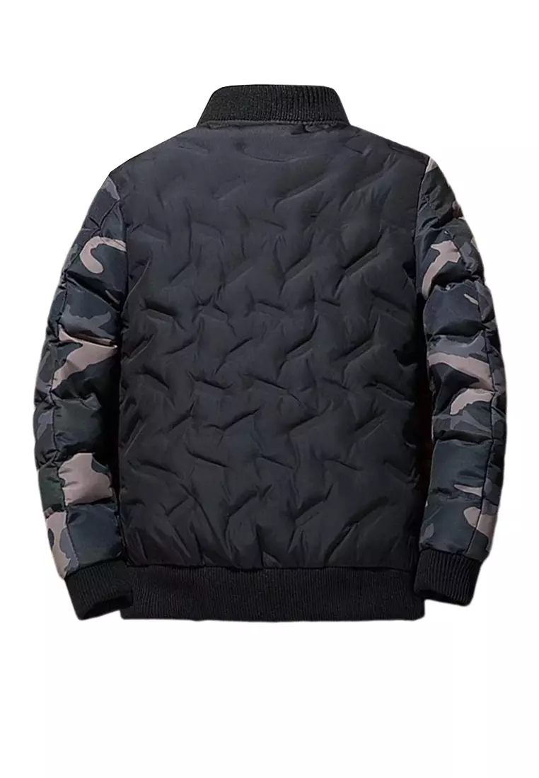 Camouflage Patchwork Baseball Jacket FX9988