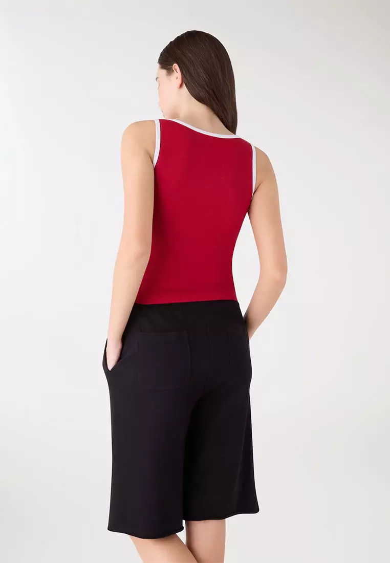 Women's Constracting Trim Tank Top
