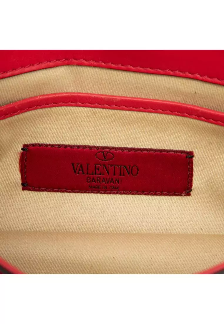 Pre-Loved Valentino Mini Leather Rockstud Glam Lock Crossbody