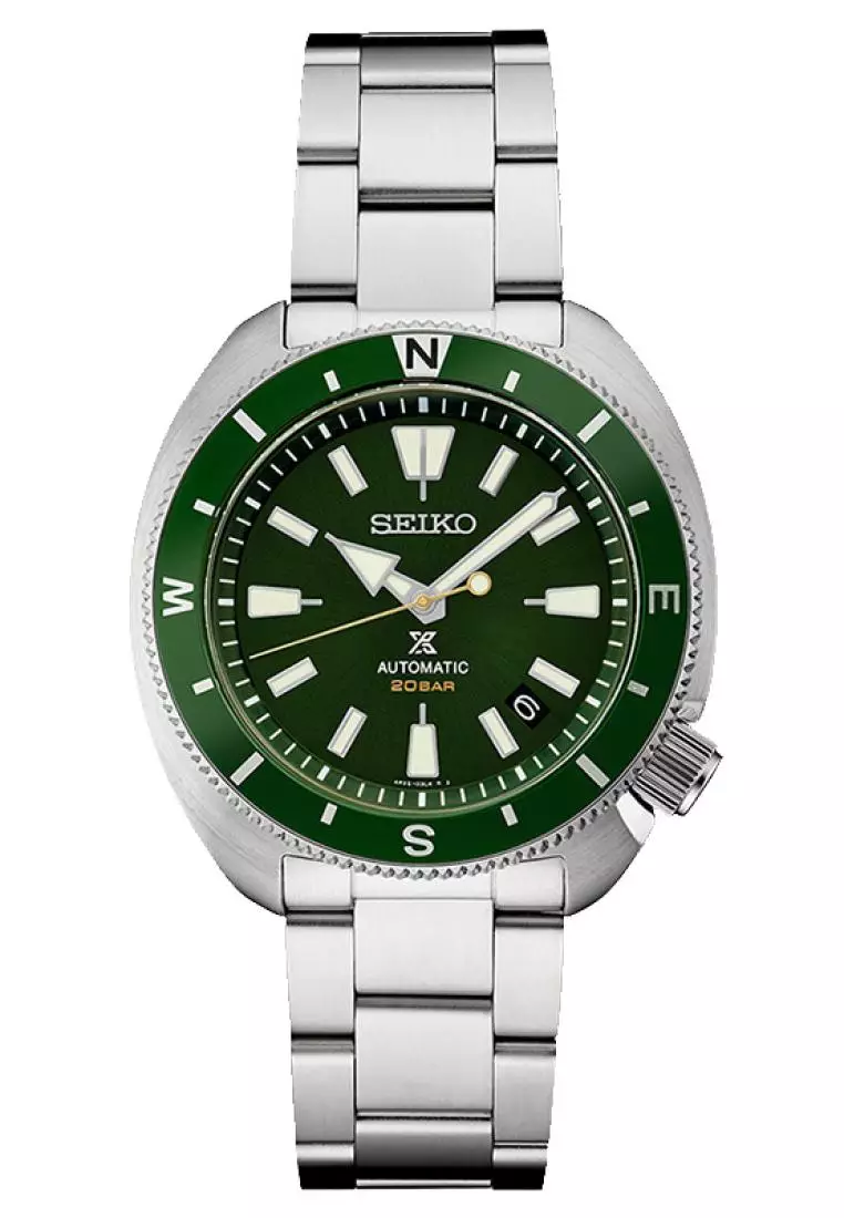 Jam Tangan Pria Seiko Prospex Land “Tortoise” Original Garansi Resmi SRPH15 SRPH15K1 Strap Stainless Steel Silver Automatic 200M