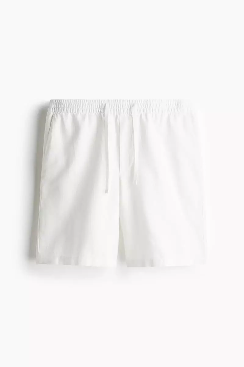 Relaxed Fit Linen-blend shorts