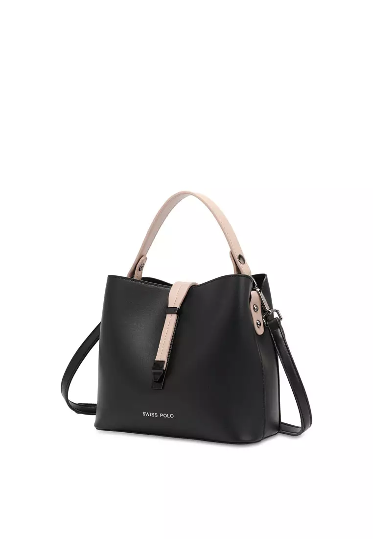 Women's Top Handle Bag / Sling Bag / Crossbody Bag - Black