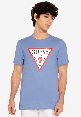 Guess blue T-Shirt with Logo 377C0AA5BD6363GS_1