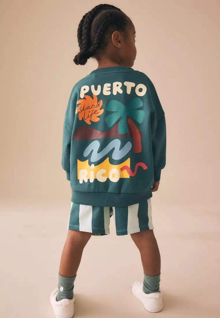 Crew Neck Sweatshirt and Shorts Set (3mths-7yrs)