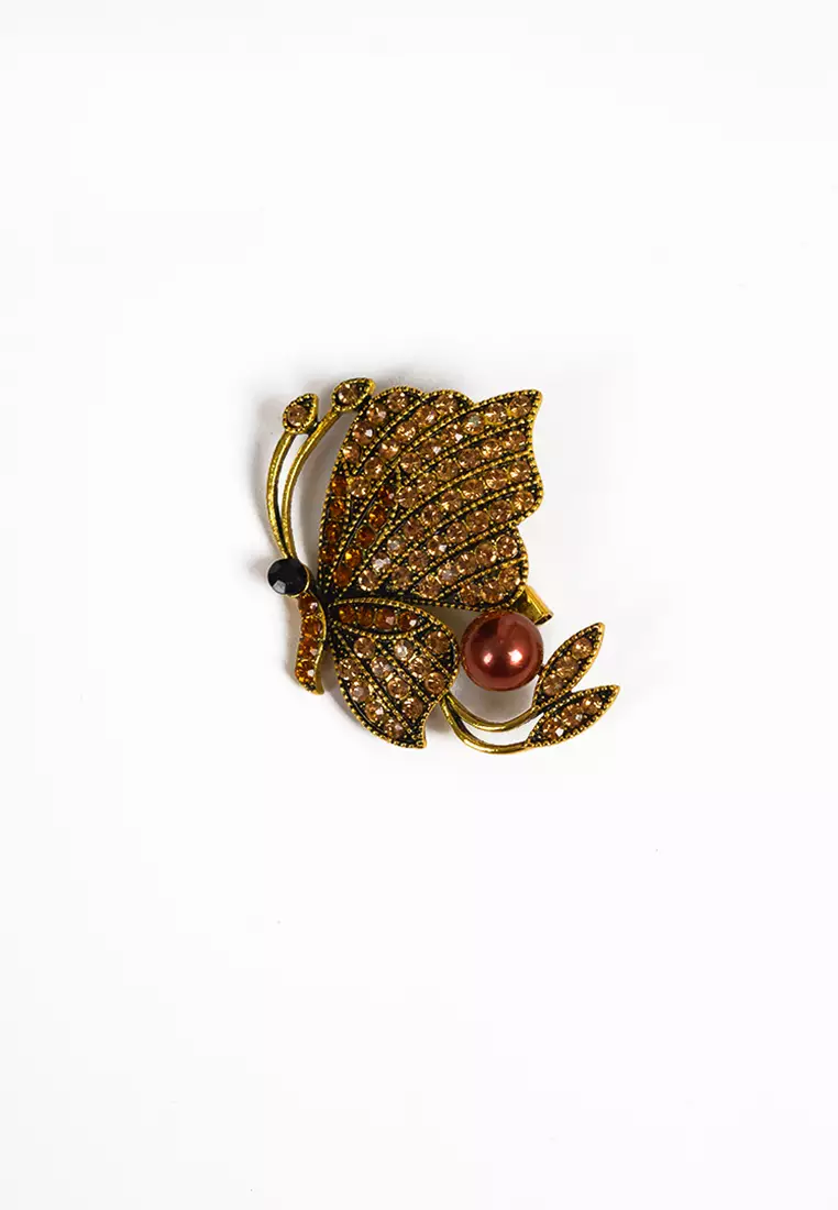 Houseofcuff lapel pin brooch bros untuk jas TUSUK GOLD A57