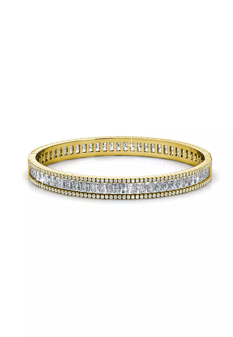 Gold and deals diamond bangle