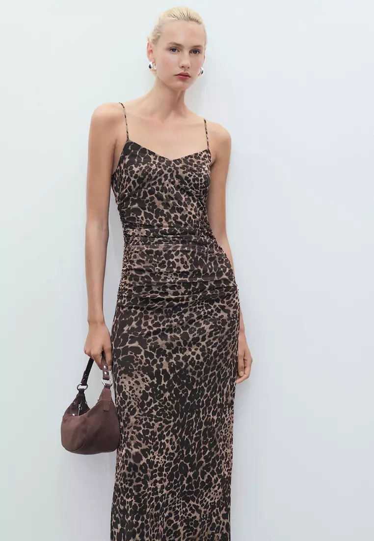 Animal-Print Midi-Dress