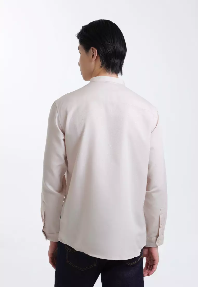 Used 1968 - Elano 045 Kemeja Koko Pria Lengan Panjang Regular Warna Beige