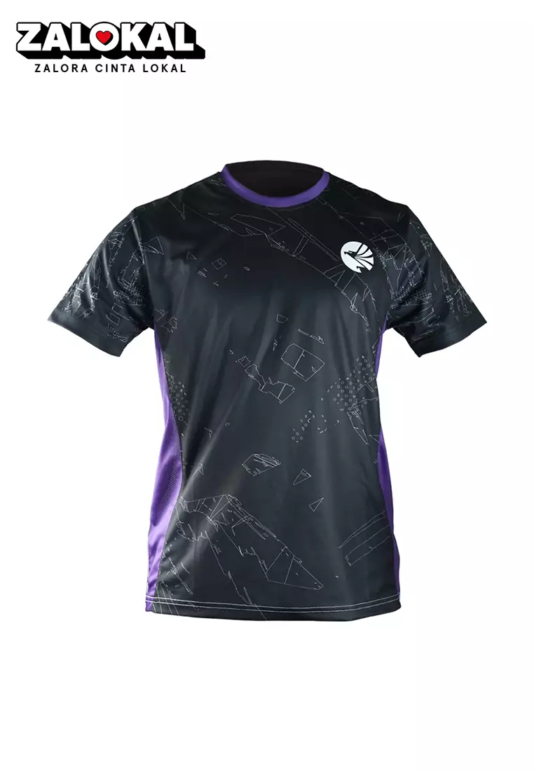 Eagle T-Shirt Badminton Blast - HITAM/UNGU