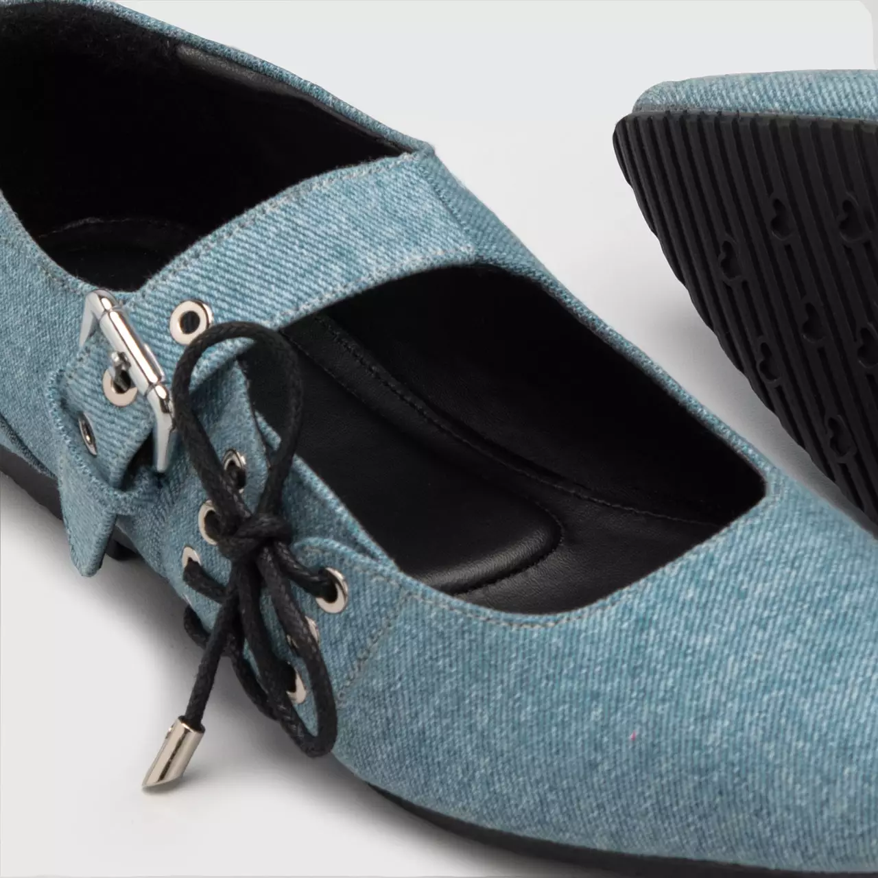 Adorable Projects - Livanya Flat Shoes Denim - Sepatu Wanita