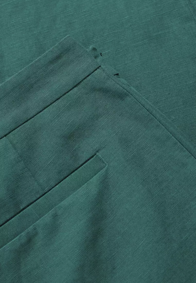 Seasalt Cornwall Green Westlin Straight Leg Suit Trousers