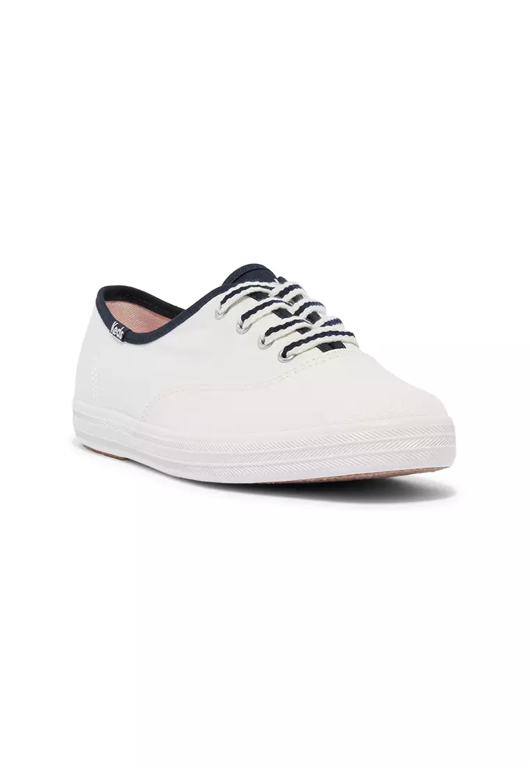 Womens' Champion Canvas Varsity Lace White/Navy (WF68075)