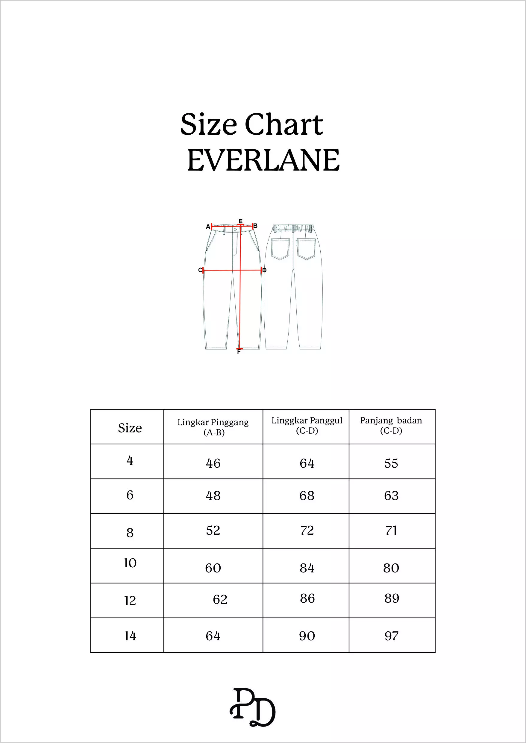 Pito Dito Girl Everlane Celana Kulot Denim Anak Navy - Size 14