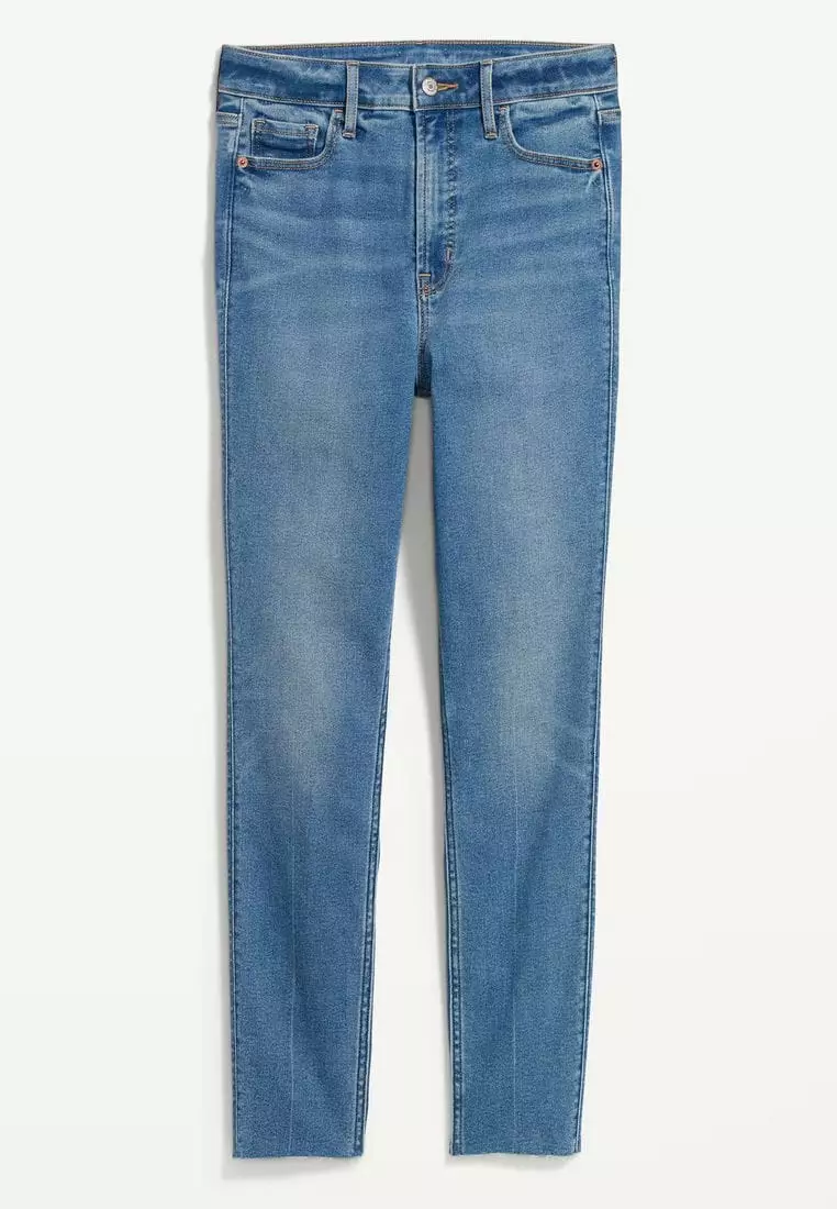 Extra High-Waisted Rockstar 360° Stretch Super-Skinny Cut-Off Ankle Jeans for Women