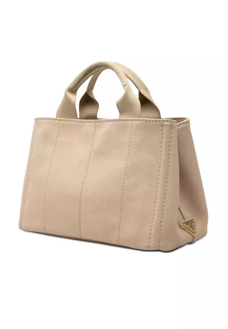 Pre-Loved Prada Small Canvas Canapa Logo Tote