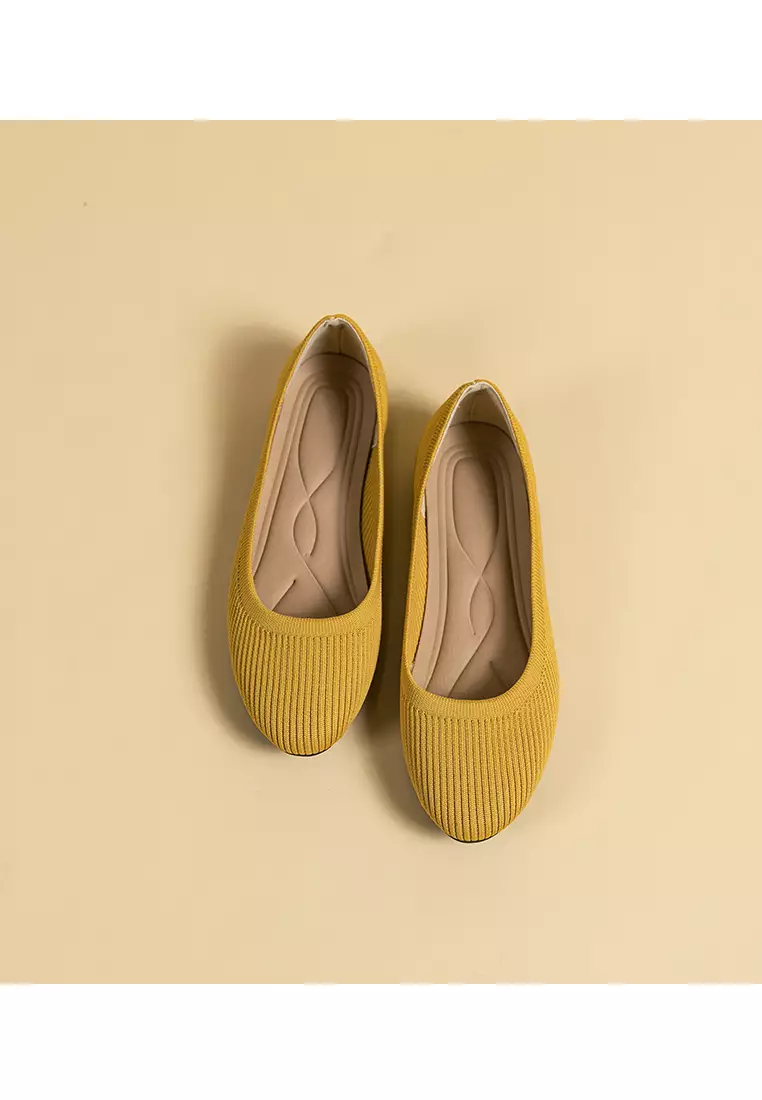 Round-toe Fly Knit‌ Flat Shoes TJ-Y2