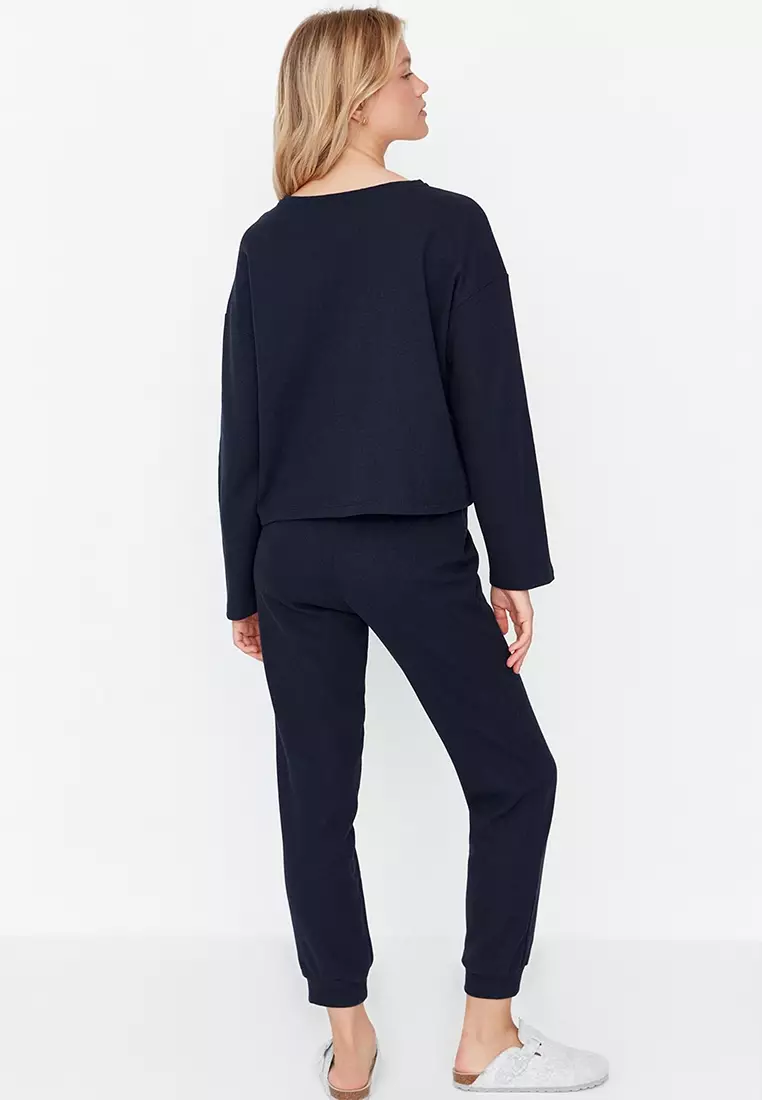 Textured Knit Pajama Set