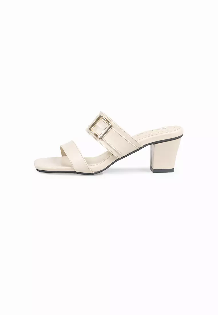 SEIS Silvia Sandal Heels Wanita Hak 5 cm -  CREAM