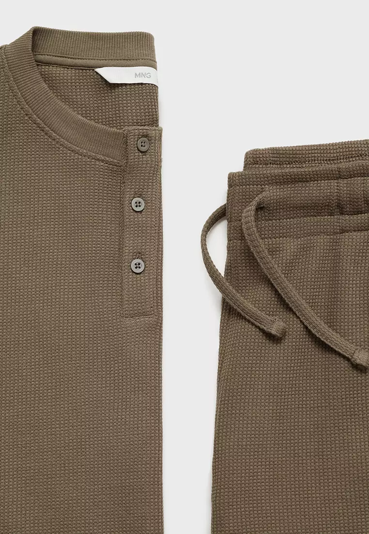 Buy MANGO Man Cotton Structured Pyjama Pack 2025 Online | ZALORA ...