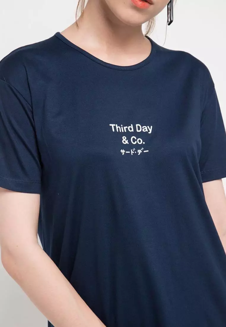 LTC03 Third Day Dress  Kaos Casual Thirdday&co Long Dress Ladies Navy