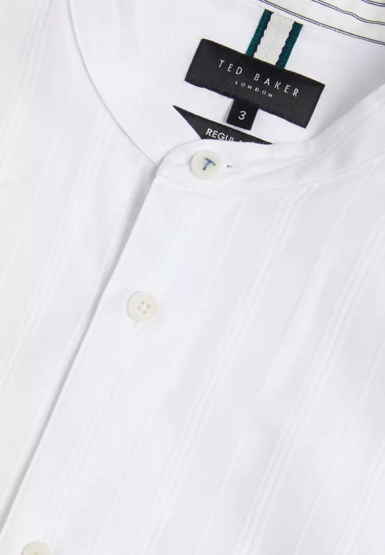 Buy TED BAKER Ted Baker LS Grandad Collar Stripe Shirt 2025
