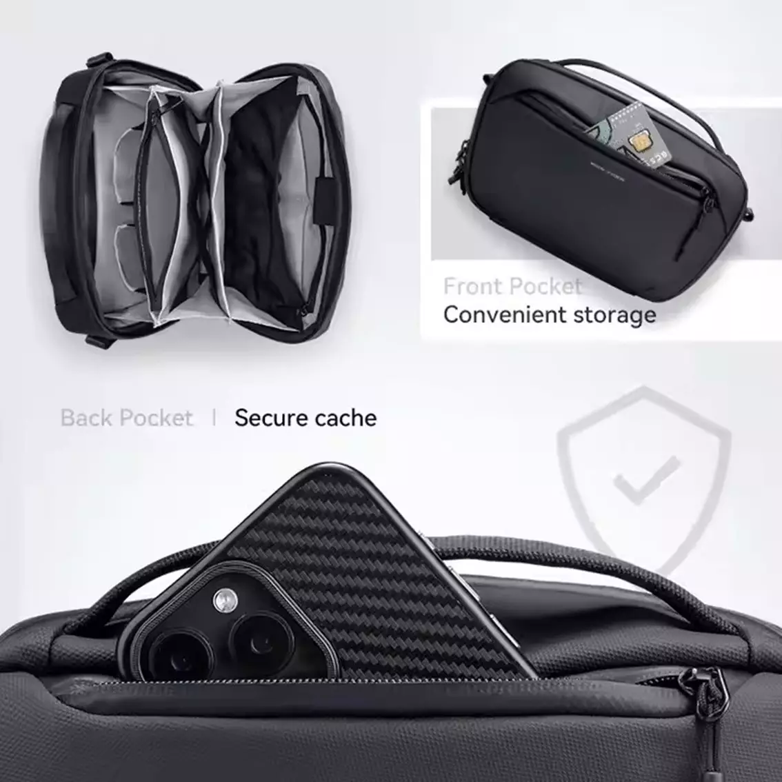 Mark Ryden Tas Selempang Pria Crossbody Sling Bag MR165- BLACK