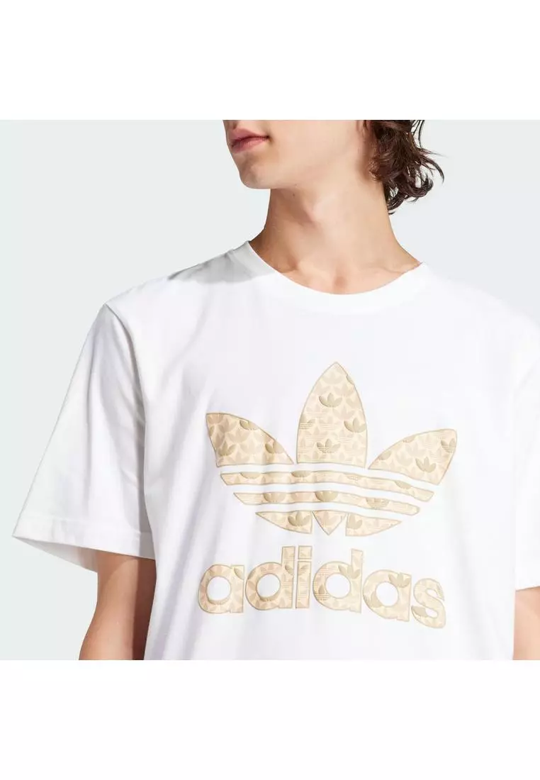 Adidas gold trefoil shirt best sale