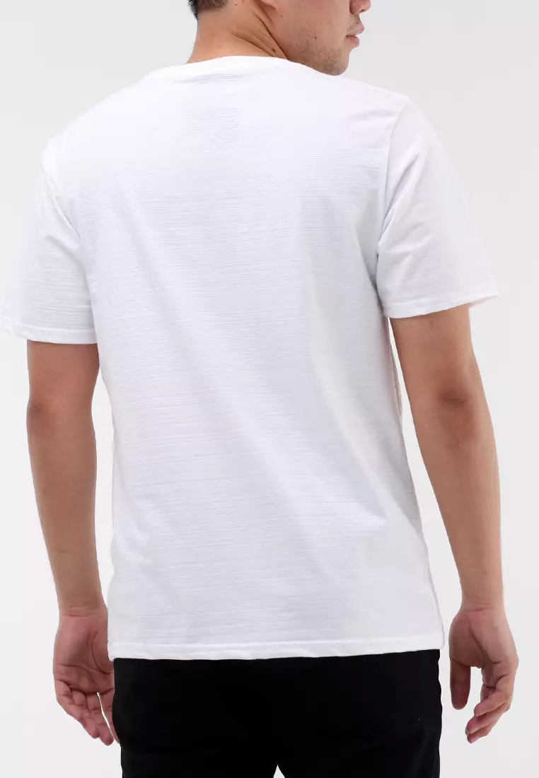 Round Neck Streaky Short Sleeves