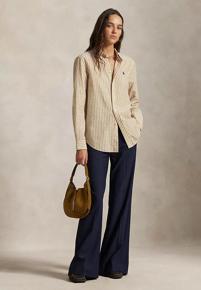 Classic Fit Striped Cotton-Linen Shirt