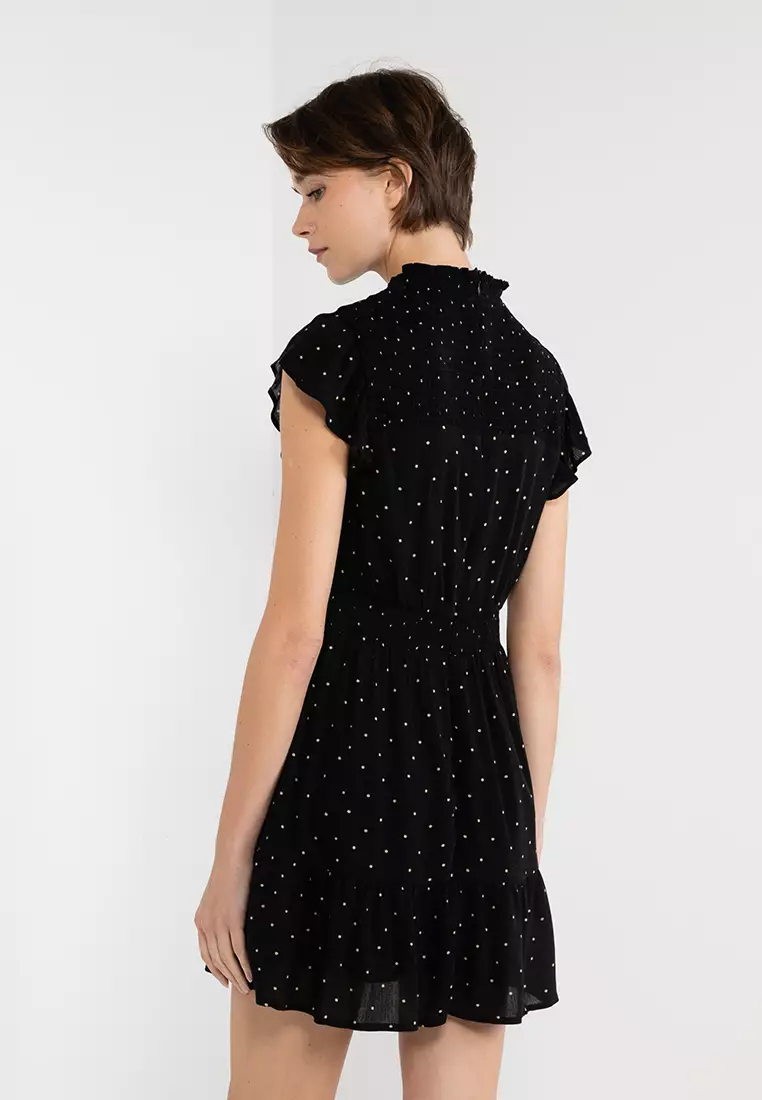 Sofia High Neck Ruffle Mini Dress