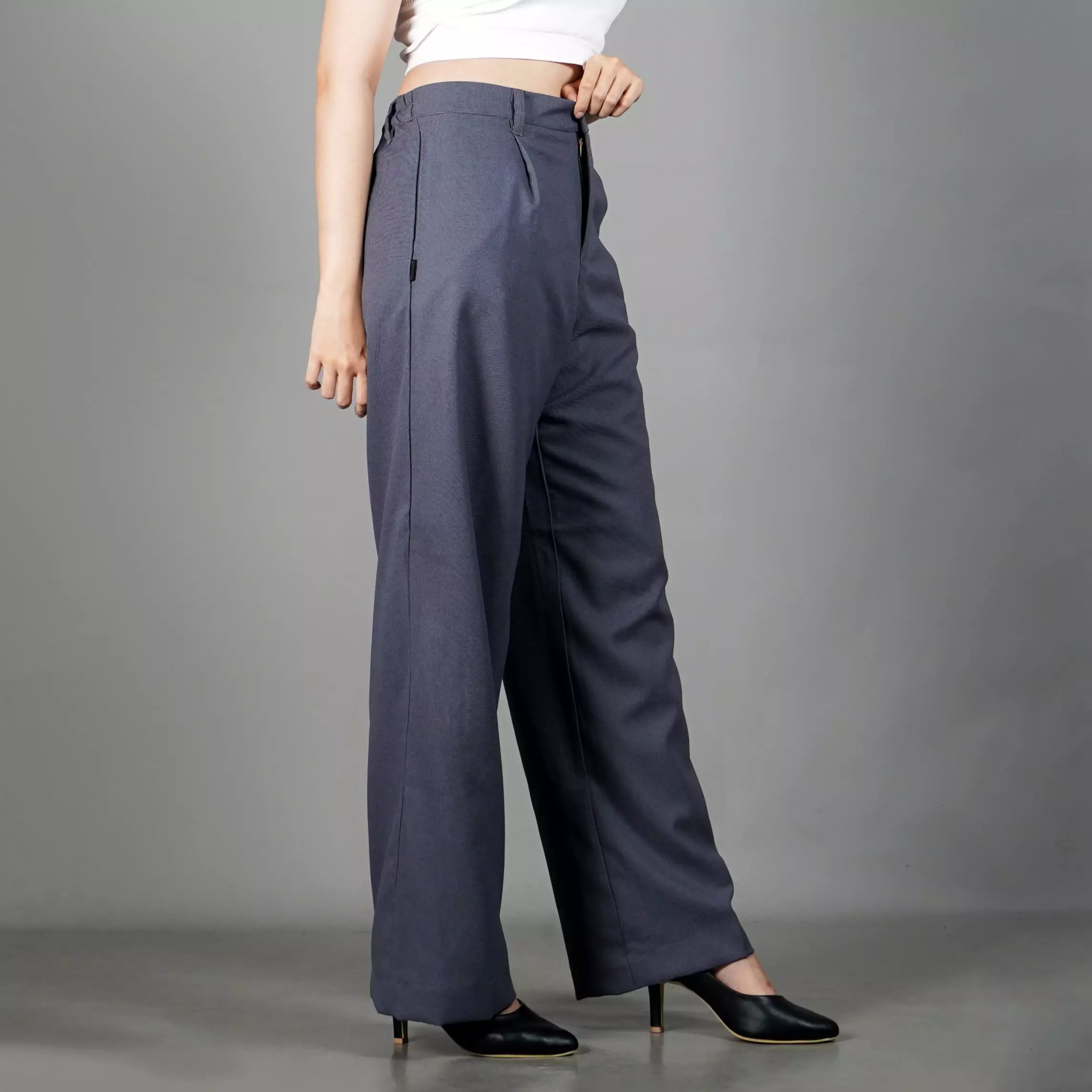 NOVI Celana Kantor Wanita Celana Kulot Cullotes Pant Celana Panjang Wanita - GREY