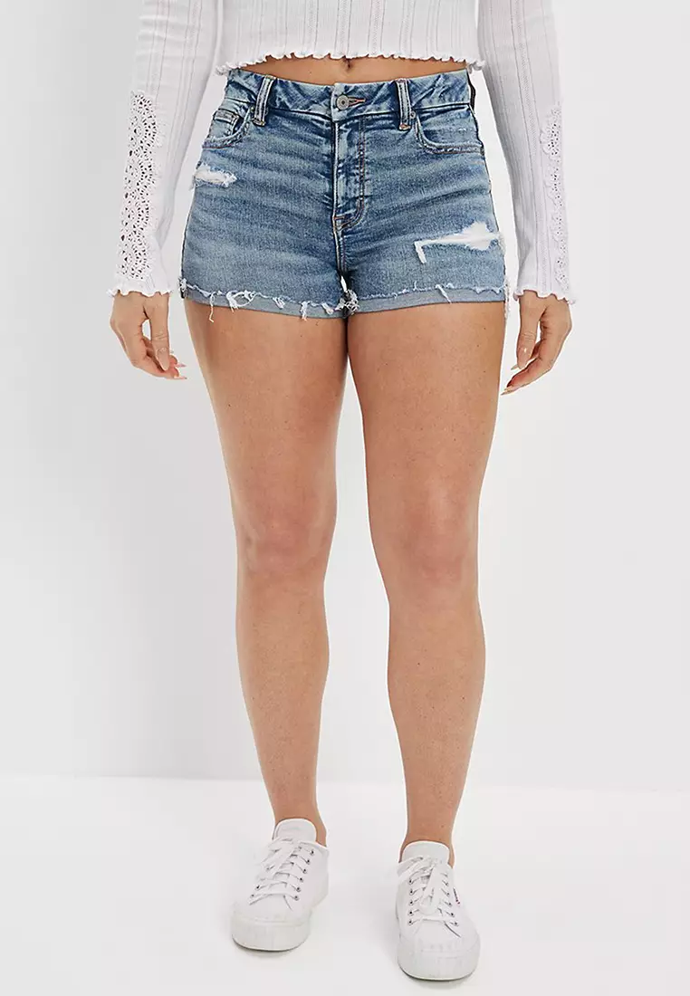 Buy American Eagle Ne X t Level Curvy High Waisted Denim Shorts