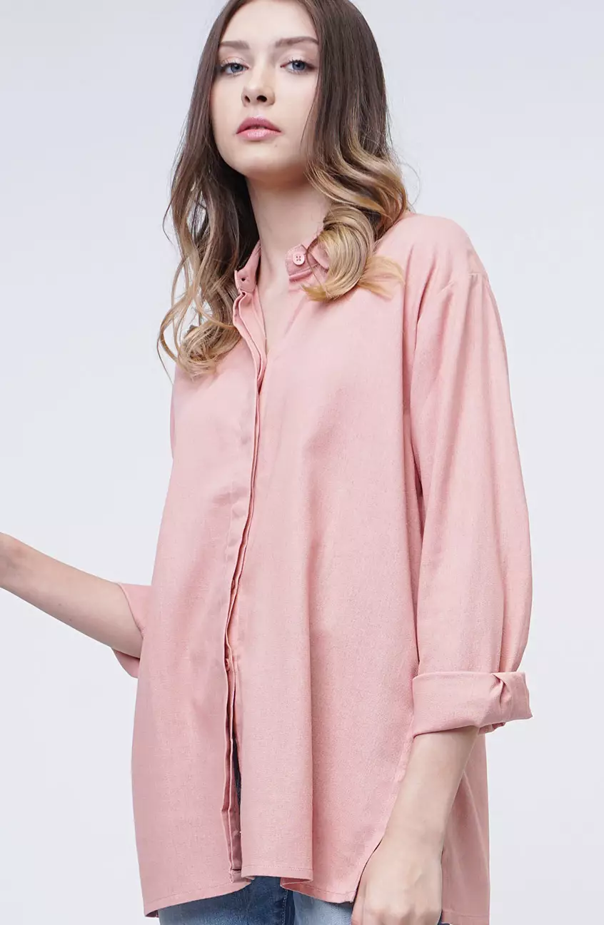 Kemeja Wanita Baina Pink