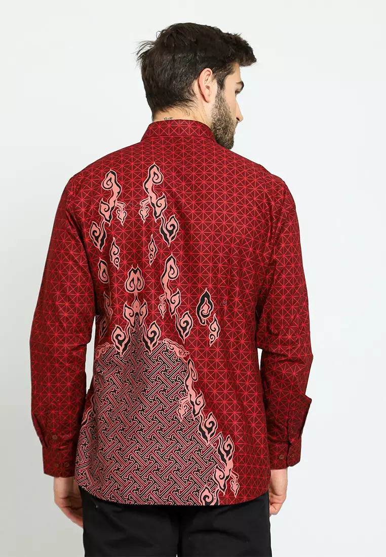 My Aksa Batik Pria Kemeja Panjang Furing Axton Alma